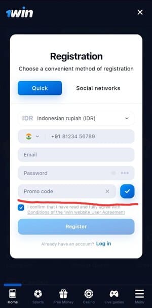 भारत में 1Win ऐप में प्रोमो कोड का उपयोग कैसे करें
